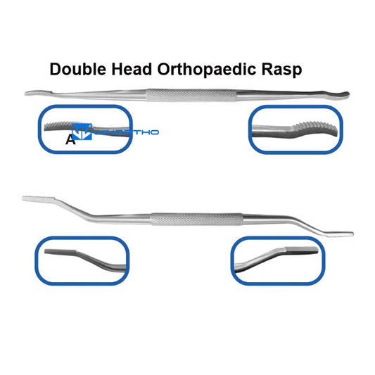 Double Head Orthopaedic Rasp veterinary orthopedic instruments vet pet animals pet surgical tools alps lcp AO