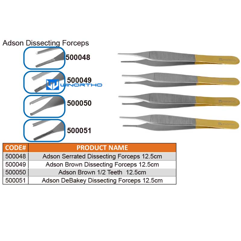 Adson Dissecting Forceps general instrumentation vet veterinary orthopedic instruments pet animals