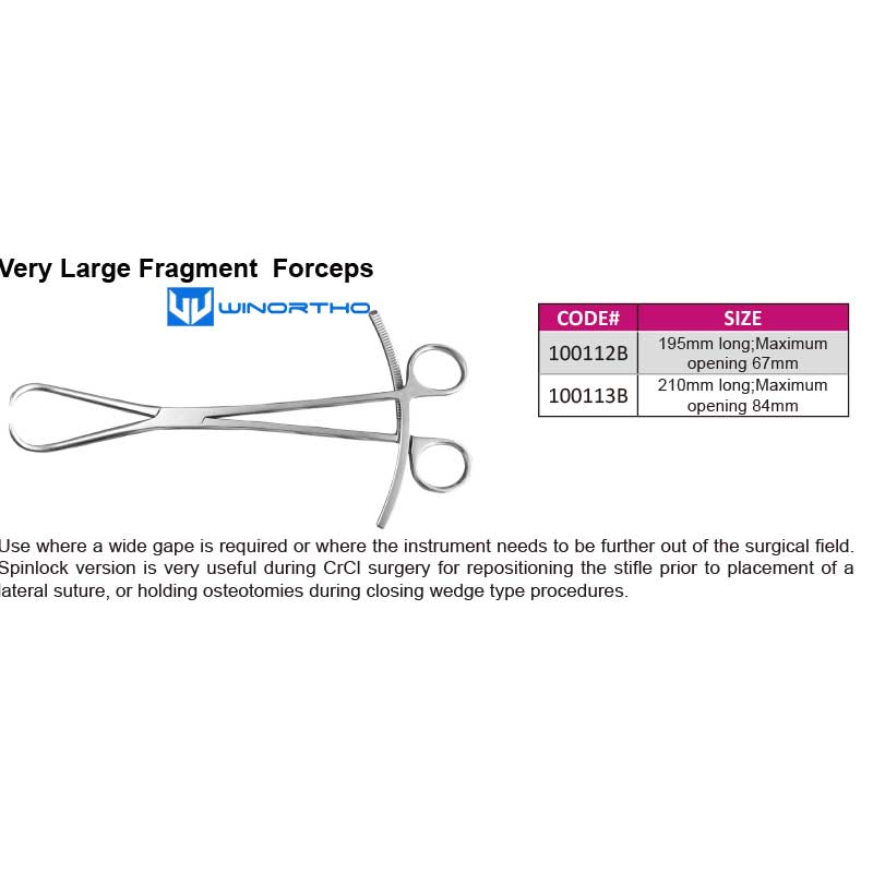 Very Large Fragment Forceps Pointed Reduction ao vet veterinary orthopedic instruments pet animals tools