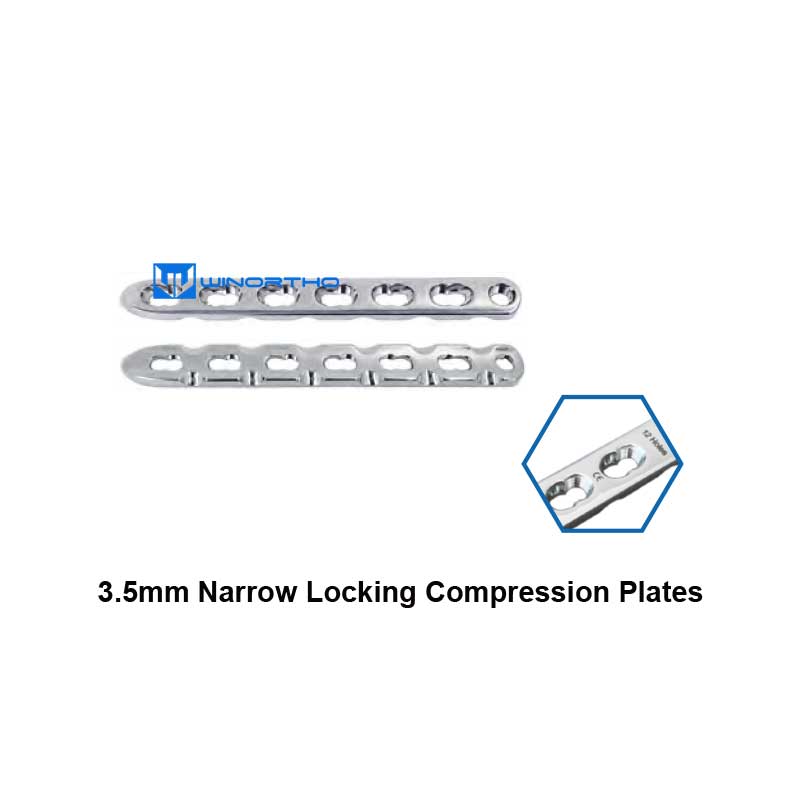 3.5mm Narrow LCP 316LVM stainless steel compression locking bone plates screws ao vet pet animall tools veterinary orthopedic winortho