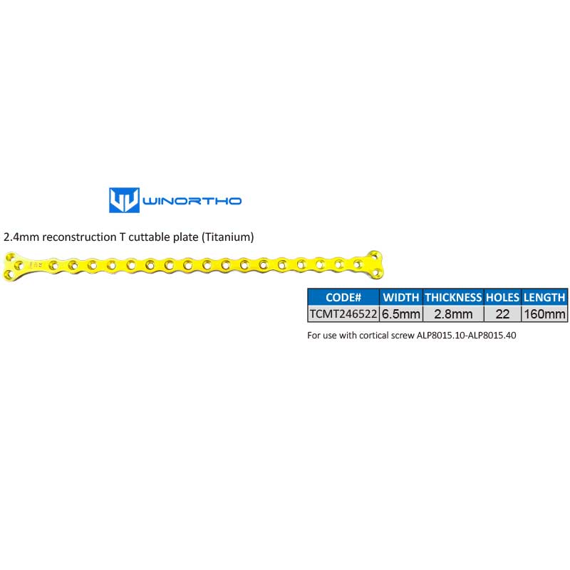 1.5/2.0/2.4/2.7mm titanium reconstruction T bone plate vet ao veterinary orthopedic instruments pet animals surgical alps