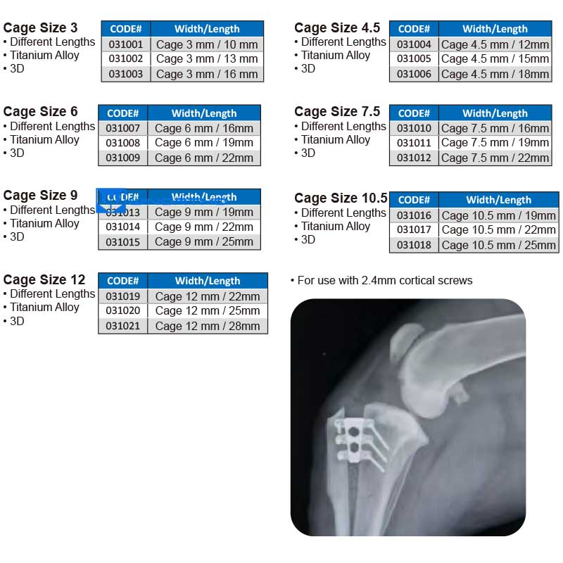 Tibial Tuberosity Adacancement(TTA) System Cages pet animal vet veterinary equipment orthopedic instruments