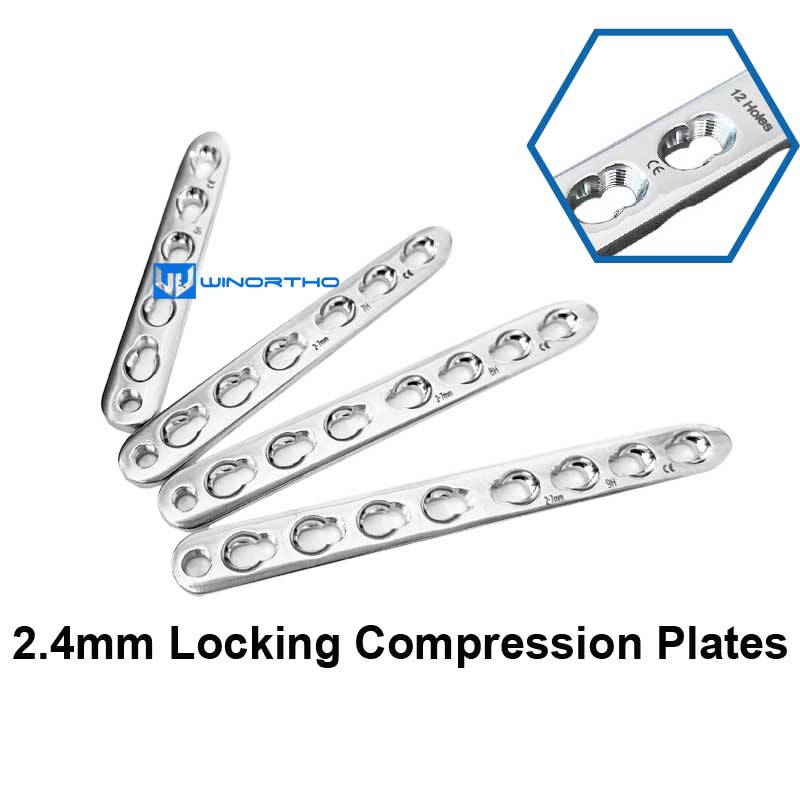 2.4mm LCP 316LVM stainless steel compression locking bone plates screws ao vet pet animall tools veterinary orthopedic winortho