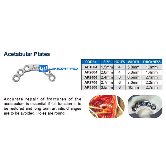 Acetabular Plates ao vet veterinary orthopedic instruments animal dog pet hospital tools