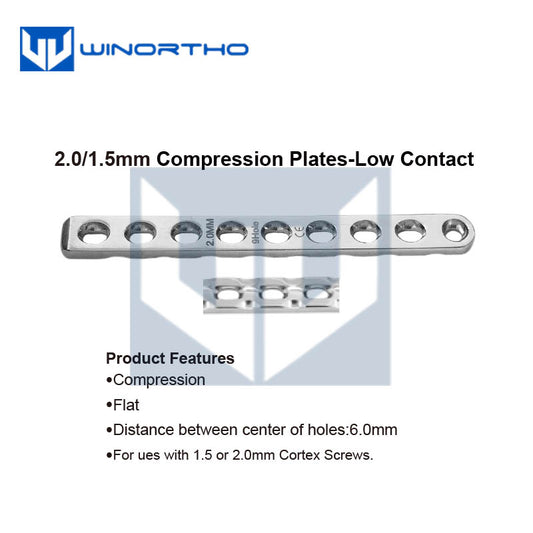 2.0mm dynamic LC-DCP Compression plate ao bone screws locking alps winortho pet animal orthopedic instruments