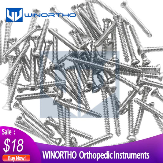 2.4mm ao cortical screws vet veterinary orthopedic instruments bone plate screws winortho tplo tta prcl locking